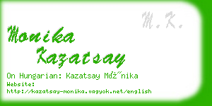 monika kazatsay business card